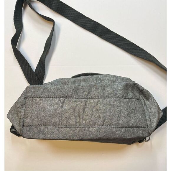Kipling Crossbody Removable Strap Grab Handle Silver Grey Bag w Roger Monkey EUC - Picture 7 of 16